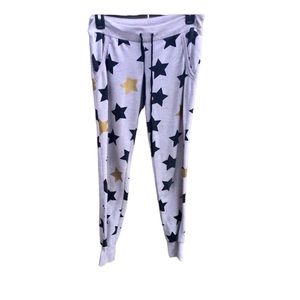 Star Print Joggers Pants Gold Navy Sz. Juniors 3-5 No Boundaries